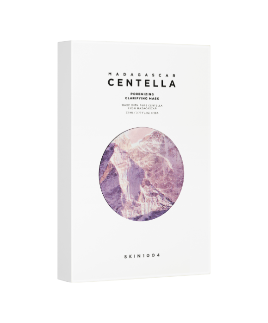 MADAGASCAR CENTELLA - SKIN1004 - POREMIZING CLARIFYING MASK BOX - 5 MASCHERE MONOUSO
