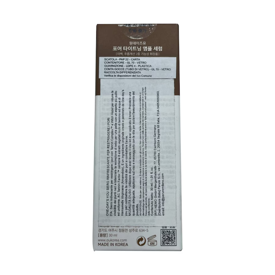 ONE-DAY'S YOU - PORE TIGHTENING FOAMING CLEANSER - SCHIUMA PURIFICANTE