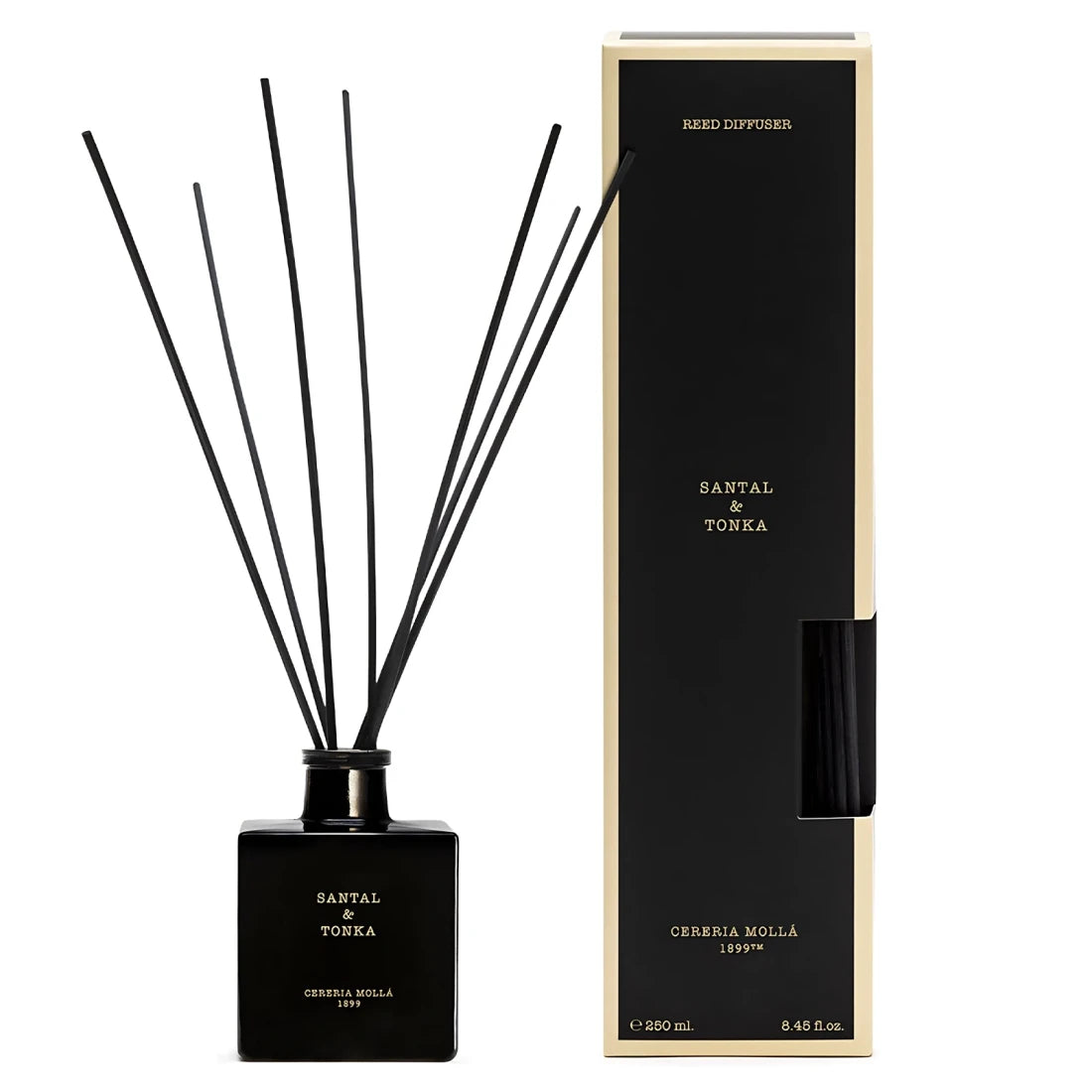 CERERIA MOLLA - SANTAL & TONKA - PROFUMATORE AMBIENTI CON BASTONCINI - 250 ML