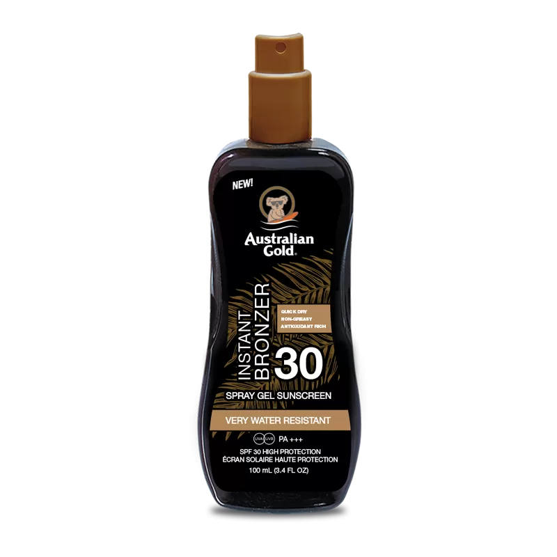 AUSTRALIAN GOLD - INSTANT BRONZER - SPF 30 - TRAVEL SIZE 100 ML SPRAY