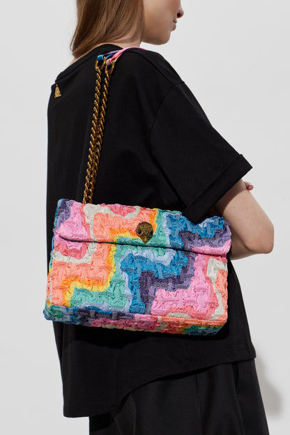 KURTH GEIGER - RUCHED FABRIC KENSINGTON MULTICOLOR - BORSA IN TESSUTO MULTICOLR