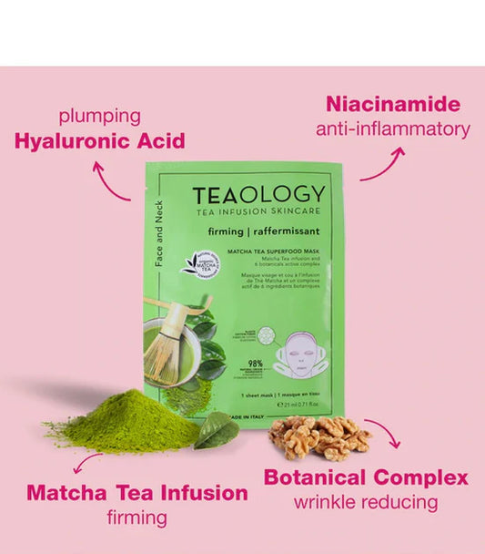 TEAOLOGY - TEAN INFUSION - MATCHA TEA SUPERFOOD MASK - MASCHERA MONOUSO