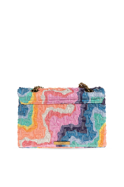 KURTH GEIGER - RUCHED FABRIC KENSINGTON MULTICOLOR - BORSA IN TESSUTO MULTICOLR