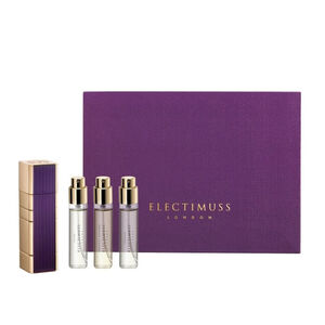 ELECTIMUSS-ALL SEASON FAVOURITES-COFANETTO CON 3 PROFUMI E CONTENITORE ATOMIZZATORE  LUSSO