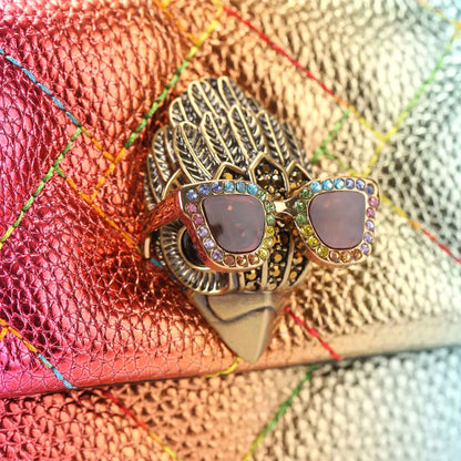 KURT GEIGER - LEATHER MINI KENSINGTON BAG MULTICOLOR - BORSETTINA GIOIELLO