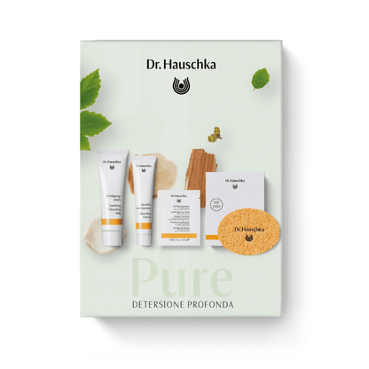 DR. HAUSCHKA - PURE - RITUALE DETERSIONE PROFONDA - 2 PRODOTTI E UNA SPUGNETTA