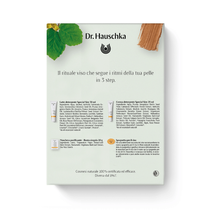 DR. HAUSCHKA - PURE - RITUALE DETERSIONE PROFONDA - 2 PRODOTTI E UNA SPUGNETTA