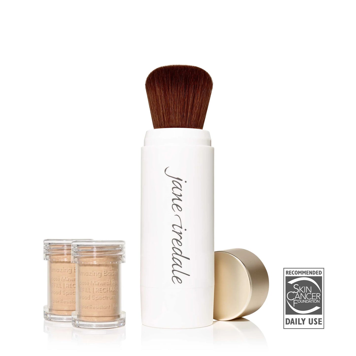 JANE IREDALE-AMAZING BASE-REFILLABLE BRUSH-MINERAL POWDER-SPF 20