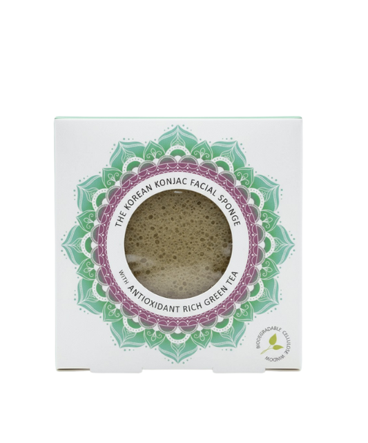 MANDALA KONJAC FACIAL SPONGE - GREEN TEA