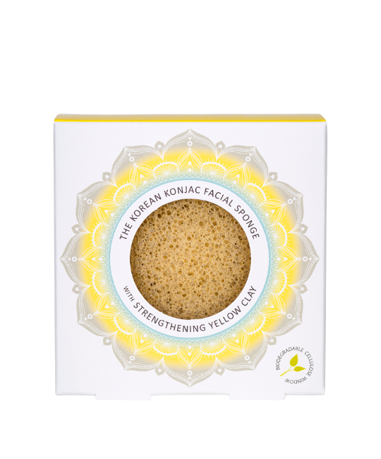 MANDALA KONJAC FACIAL SPONGE - YELLOW CLAY