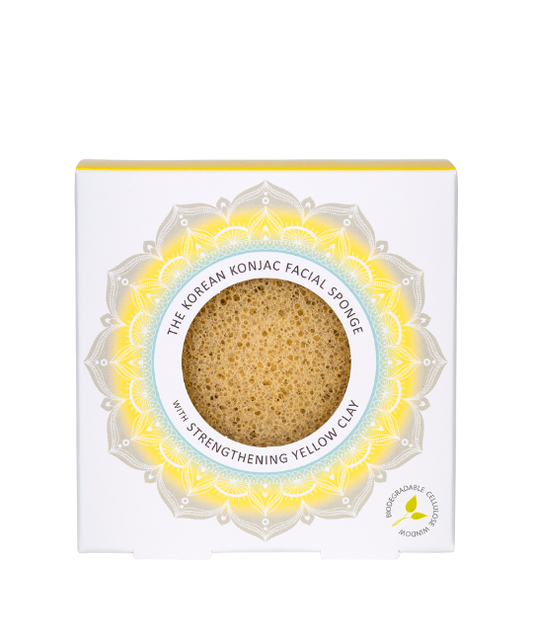 MANDALA KONJAC FACIAL SPONGE - YELLOW CLAY