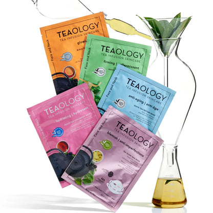 TEAOLOGY - PEACH TEA HYALURONIC MASK - MASCHERA VISO MONOUSO AL TE' ALLA PESCA