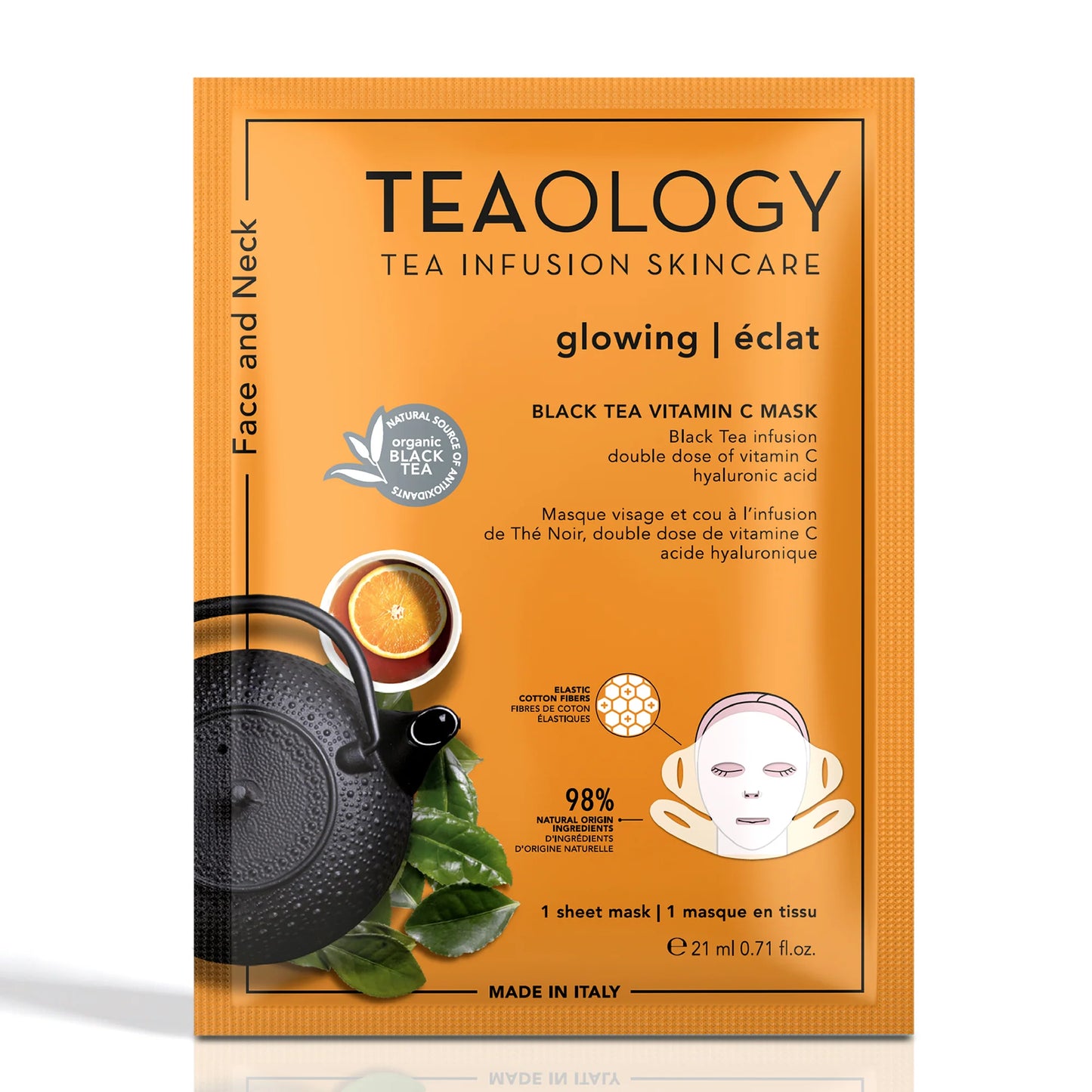 TEAOLOGY - TEA INFUSION SKIN CARE - BLACK TEA VITAMINC MASK - MASCHERA MONOUSO
