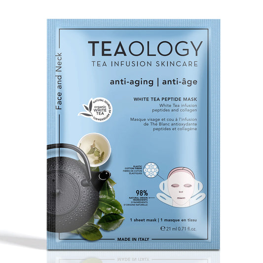 TEAOLOGY - WHITE TEA PEPTIDE MASK - MASCHERA MONOUSO ANTI ETA'