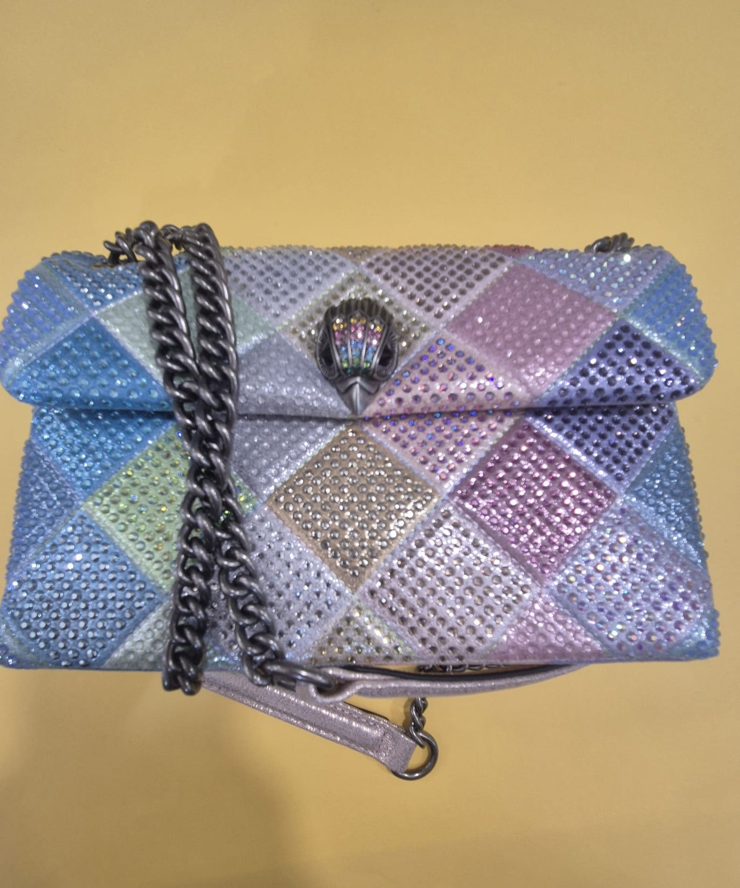 KURT GEIGER - BORSA IN PELLE CON BRILLANTINI