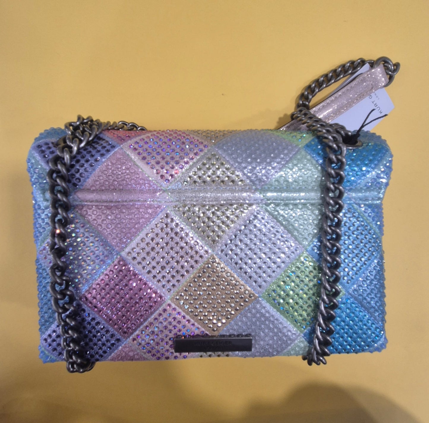 KURT GEIGER - BORSA IN PELLE CON BRILLANTINI
