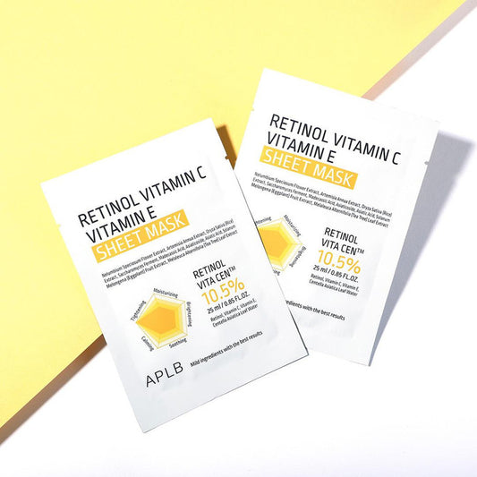 APLB - RETINOL VITAMIN C VITAMIN E - SHEET MASK - MASCHERE MONO USO