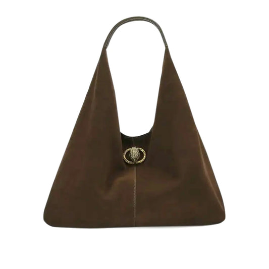 KURT GEIGER LONDON - LARGE CHELSEA SLOUCH HOBO MARRONE