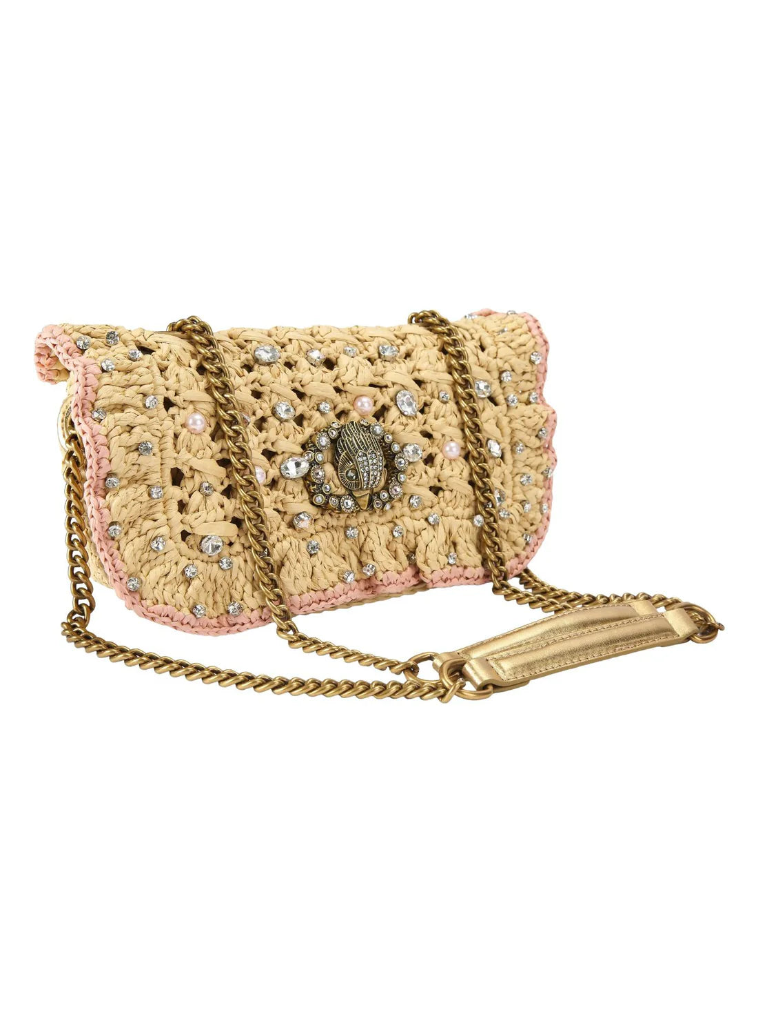KURT GEIGER - CHELSEA SM RUFFLESH BAG - BEIGE - BORSETTA GIOIELLO