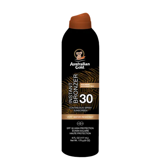 AUSTRALIAN GOLD - INSTANT BRONZER - CONTINUOUS SPRAY IN BOMBOLA - SPF 30
