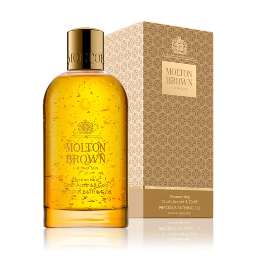 MOLTON BROWN-Mesmerising Oudh Accord - Gold Bathing Oil- Olio Per La Vasca