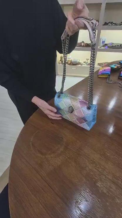 KURT GEIGER - BORSA IN PELLE CON BRILLANTINI